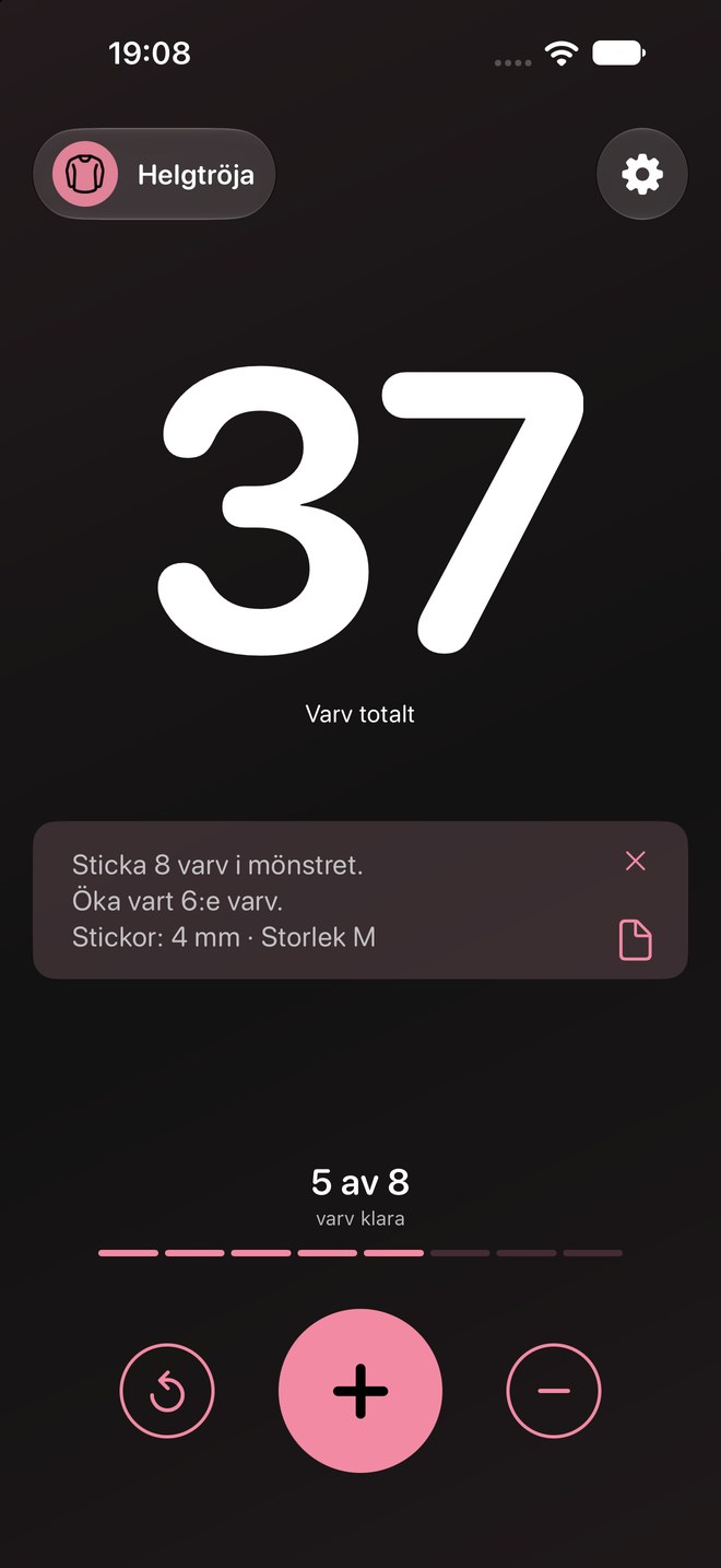 Mönstret nära till hands.
